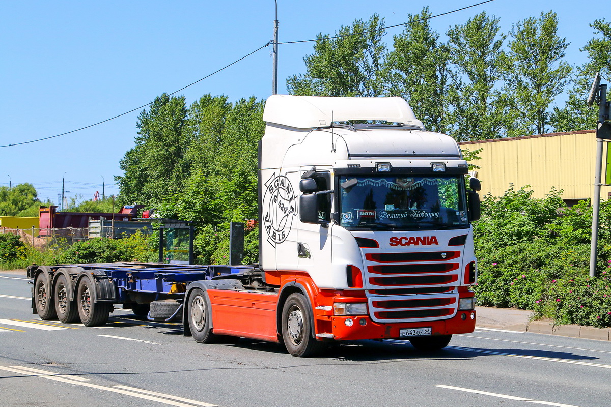 Новгородская область, № Е 643 ОХ 53 — Scania ('2009) G420