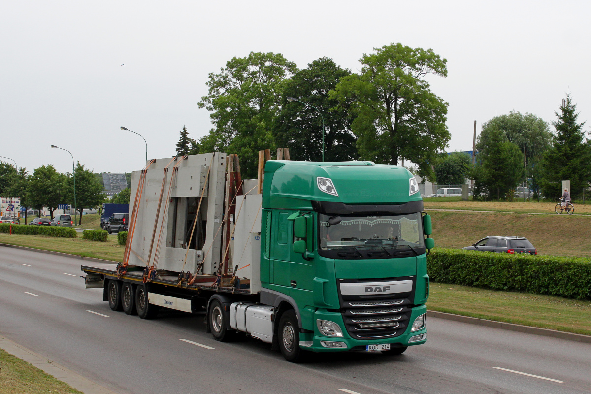 Литва, № KOD 214 — DAF XF Euro6 FT