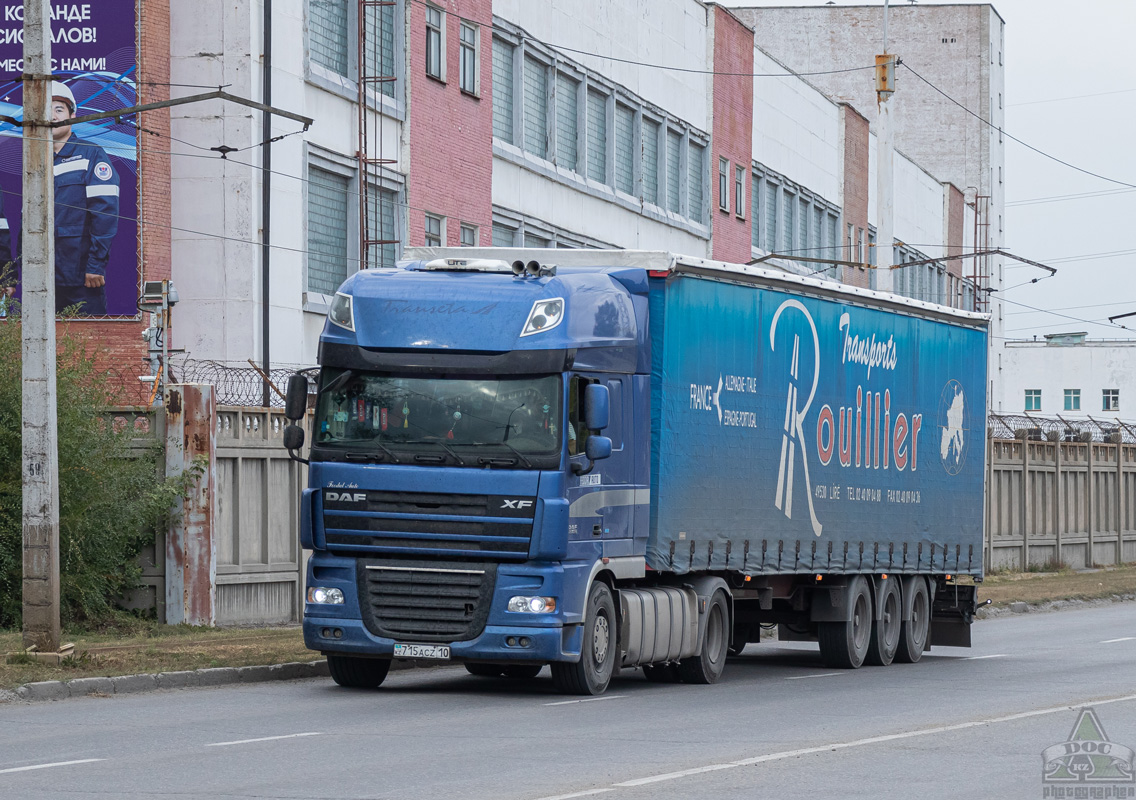 Костанайская область, № 715 ACZ 10 — DAF XF105 FT