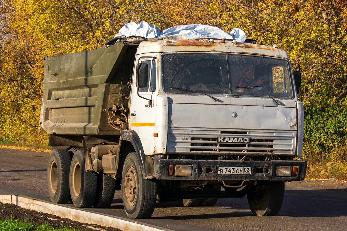 Башкортостан, № В 743 СУ 02 — КамАЗ-55111 [551110]