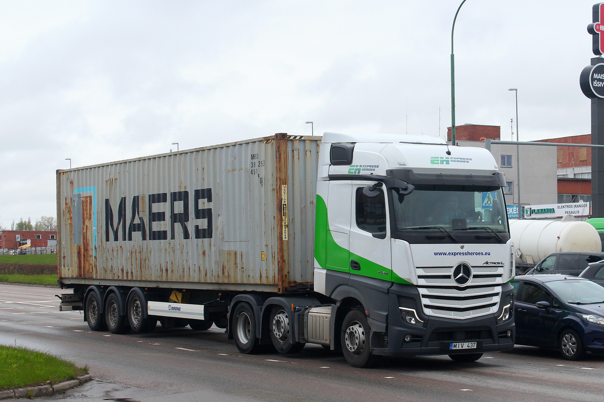 Литва, № MIV 437 — Mercedes-Benz Actros ('2018)