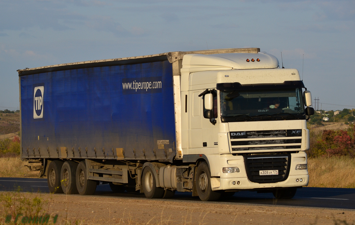 Челябинская область, № А 308 ХК 174 — DAF XF105 FT