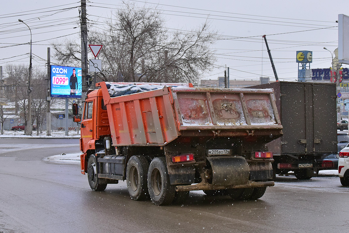 Волгоградская область, № К 205 ВО 134 — КамАЗ-65115-50