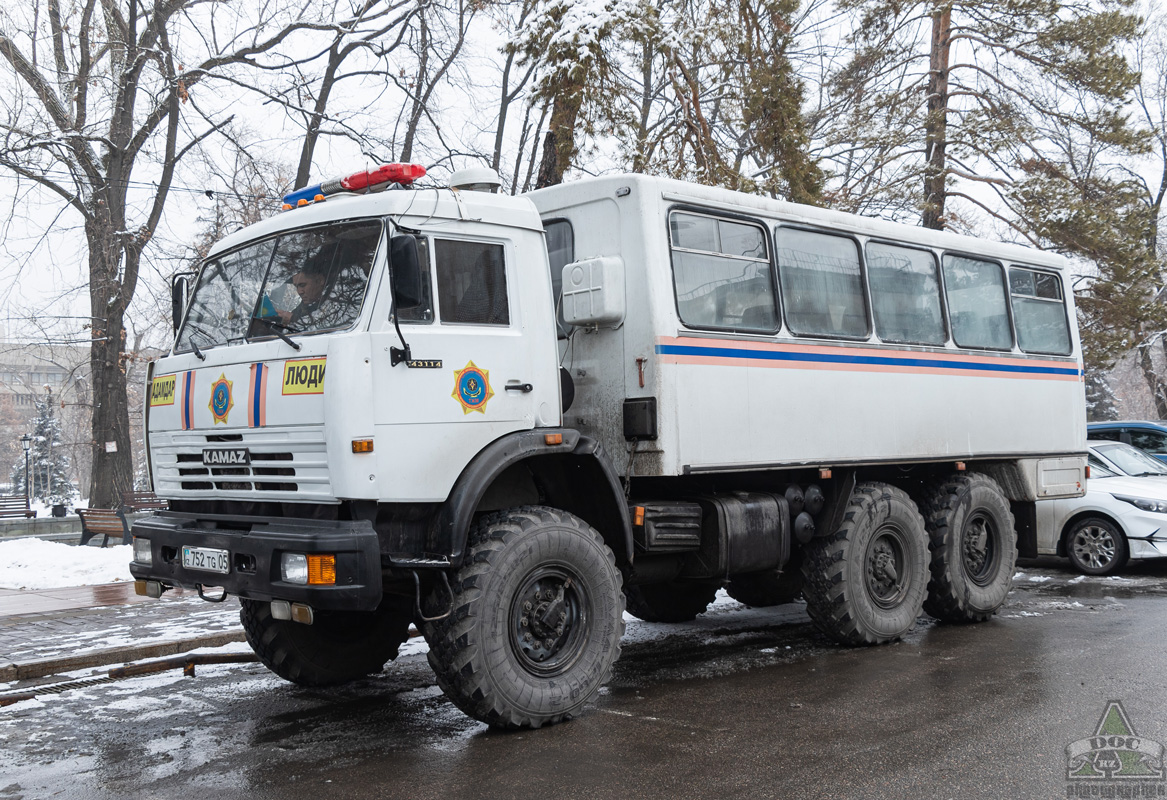 Алматинская область, № 752 TG 05 — КамАЗ-43114 (общая модель)