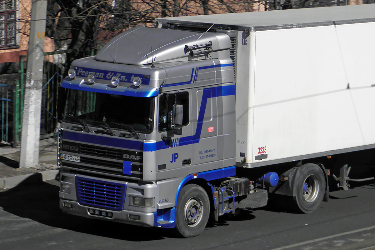 Днепропетровская область, № АЕ 1375 АЕ — DAF 95XF FT Днепропетровская область, № АЕ 1375 АЕ — DAF 95XF FT