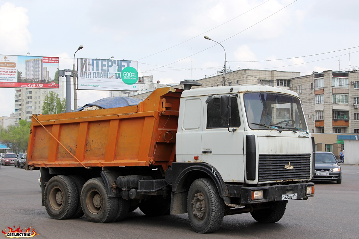 Волгоградская область, № В 636 МВ 134 — МАЗ-5516 [551600]
