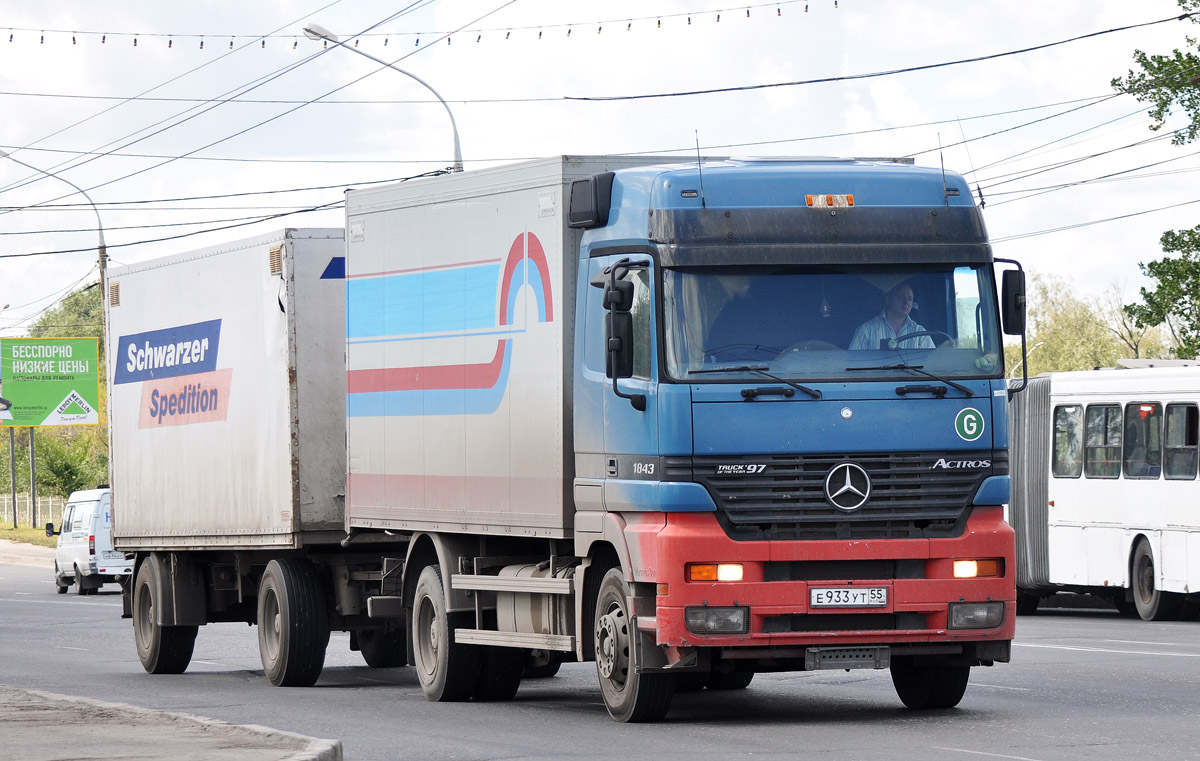 Омская область, № Е 933 УТ 55 — Mercedes-Benz Actros ('1997) 1843 Омская область, № Е 933 УТ 55 — Mercedes-Benz Actros ('1997) 1843