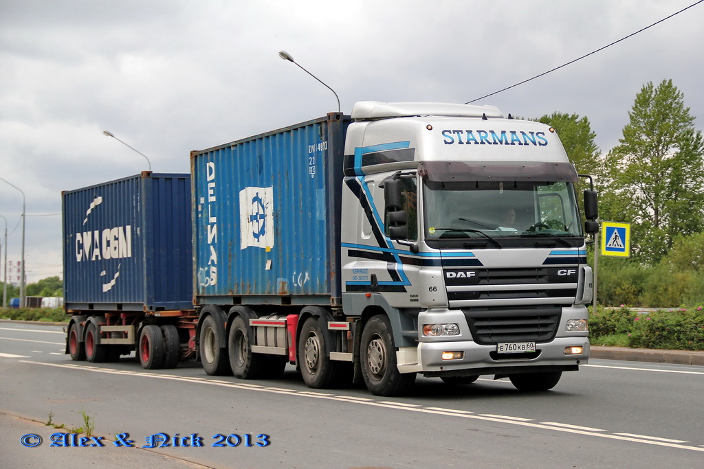 Псковская область, № Е 760 КВ 60 — DAF CF85 FAD