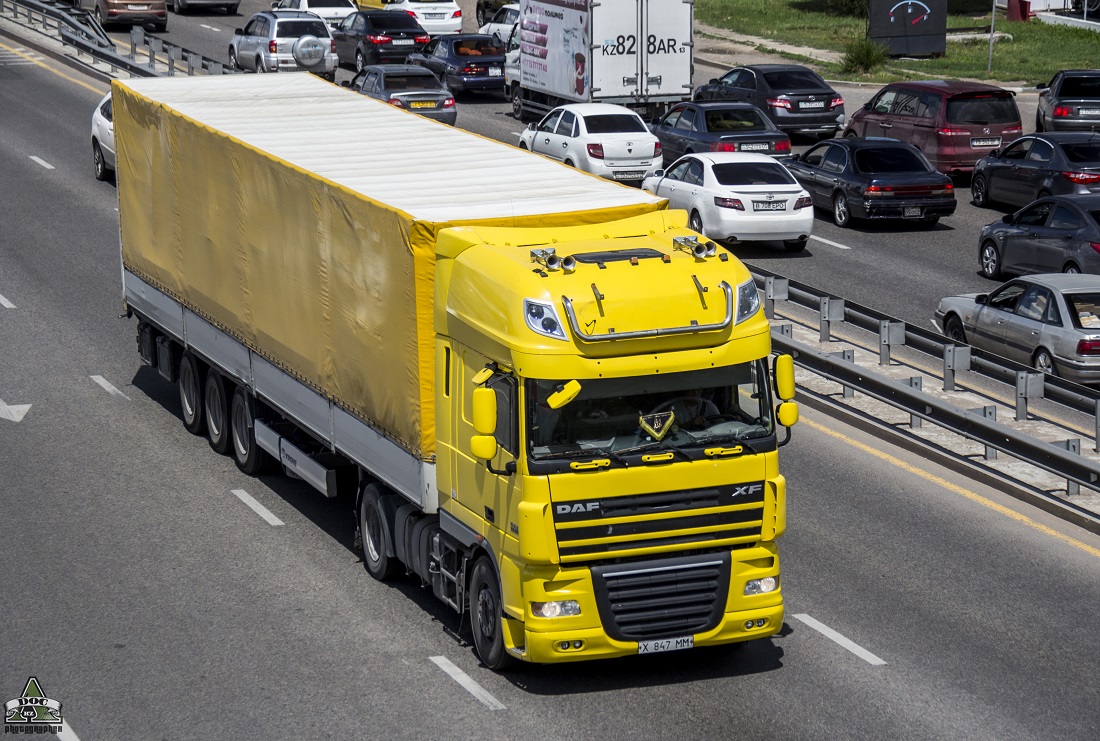 Туркестанская область, № X 847 MM — DAF XF105 FT