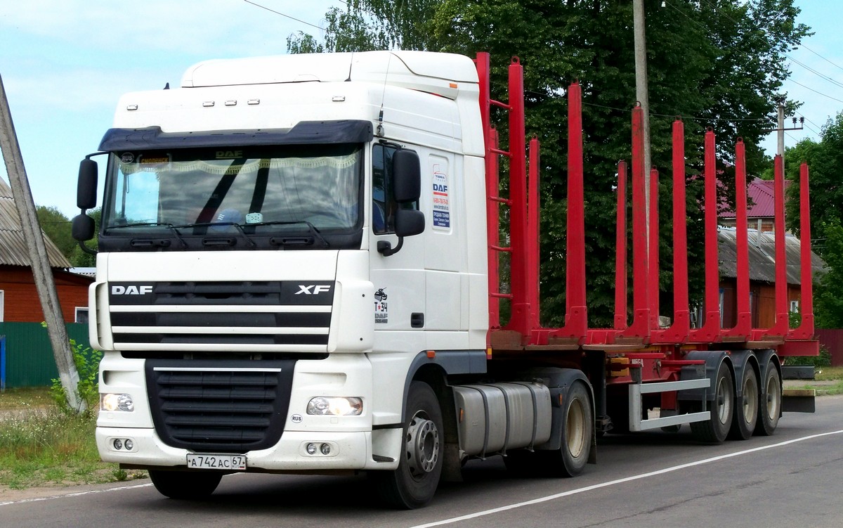 Смоленская область, № А 742 АС 67 — DAF XF105 FT