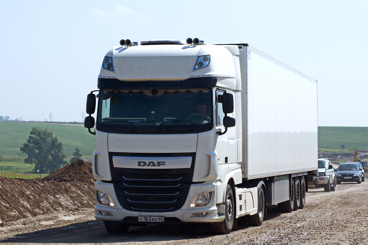 Псковская область, № Т 163 КК 60 — DAF XF105 FT