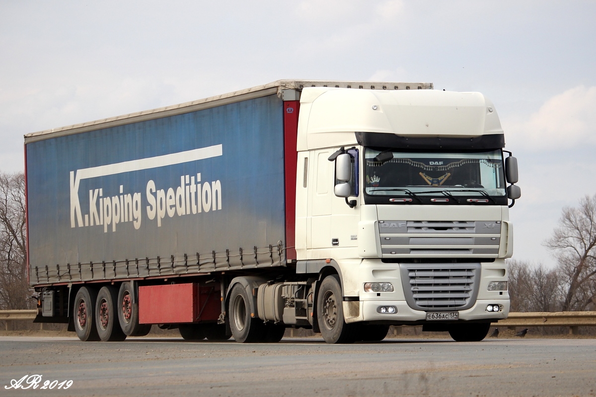 Волгоградская область, № Е 636 АС 134 — DAF XF105 FT