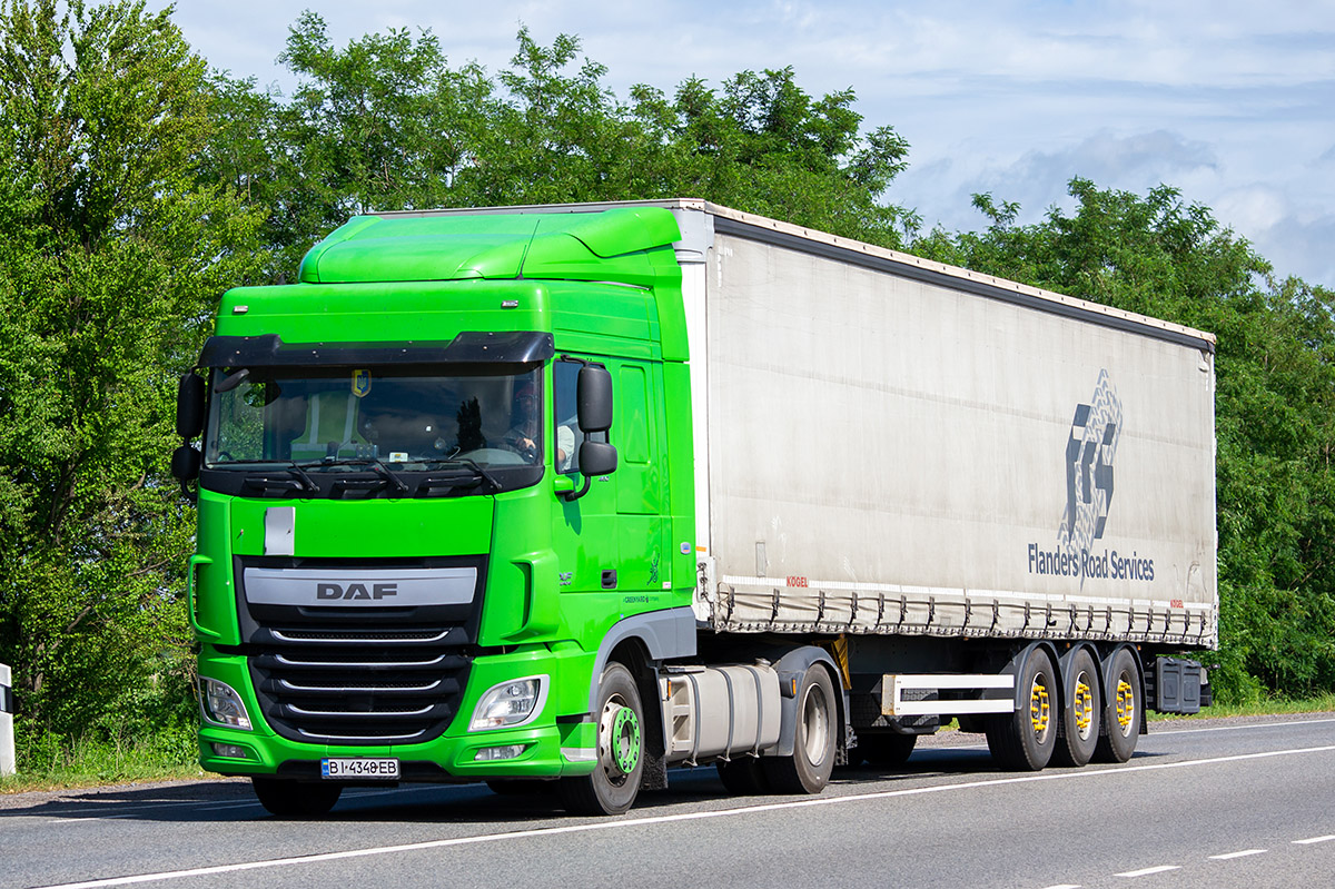 Полтавская область, № ВІ 4348 ЕВ — DAF XF Euro6 FT