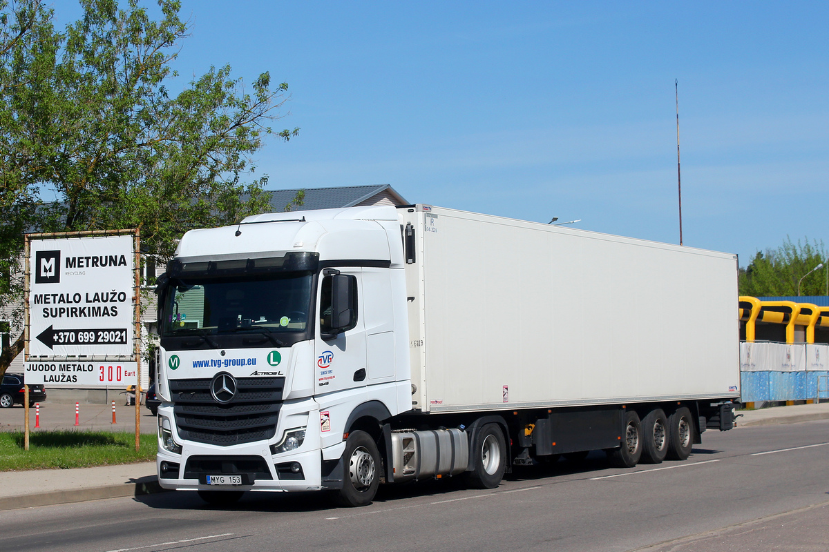 Литва, № MYG 153 — Mercedes-Benz Actros ('2018) 1845