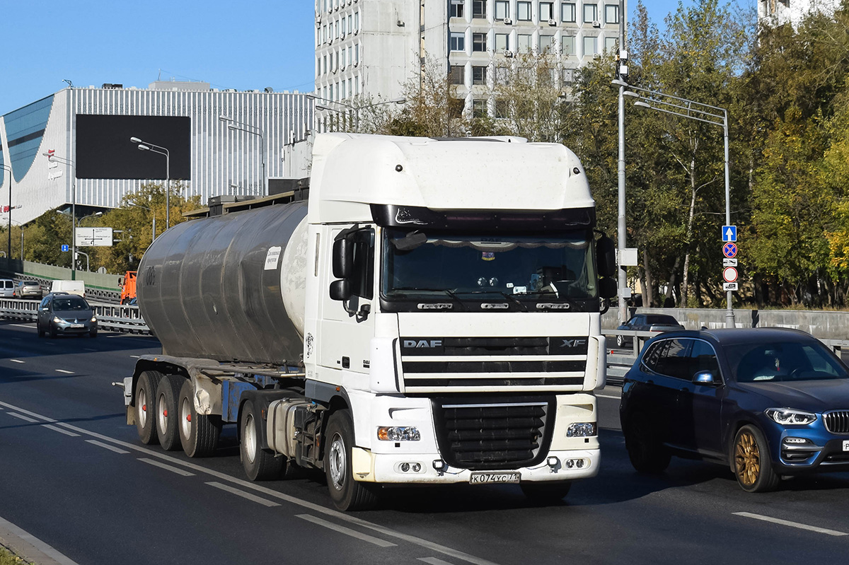 Тульская область, № К 074 УС 71 — DAF XF105 FT