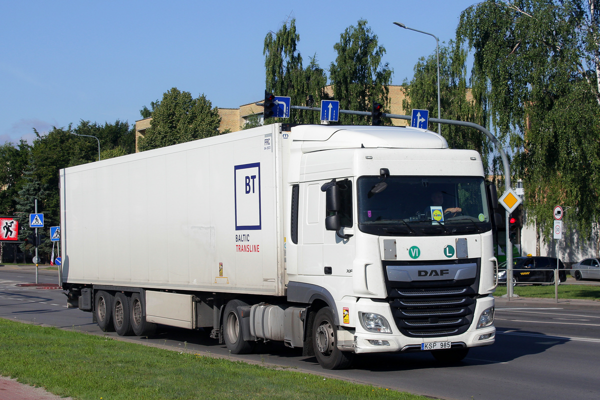 Литва, № KSP 985 — DAF XF Euro6 FT