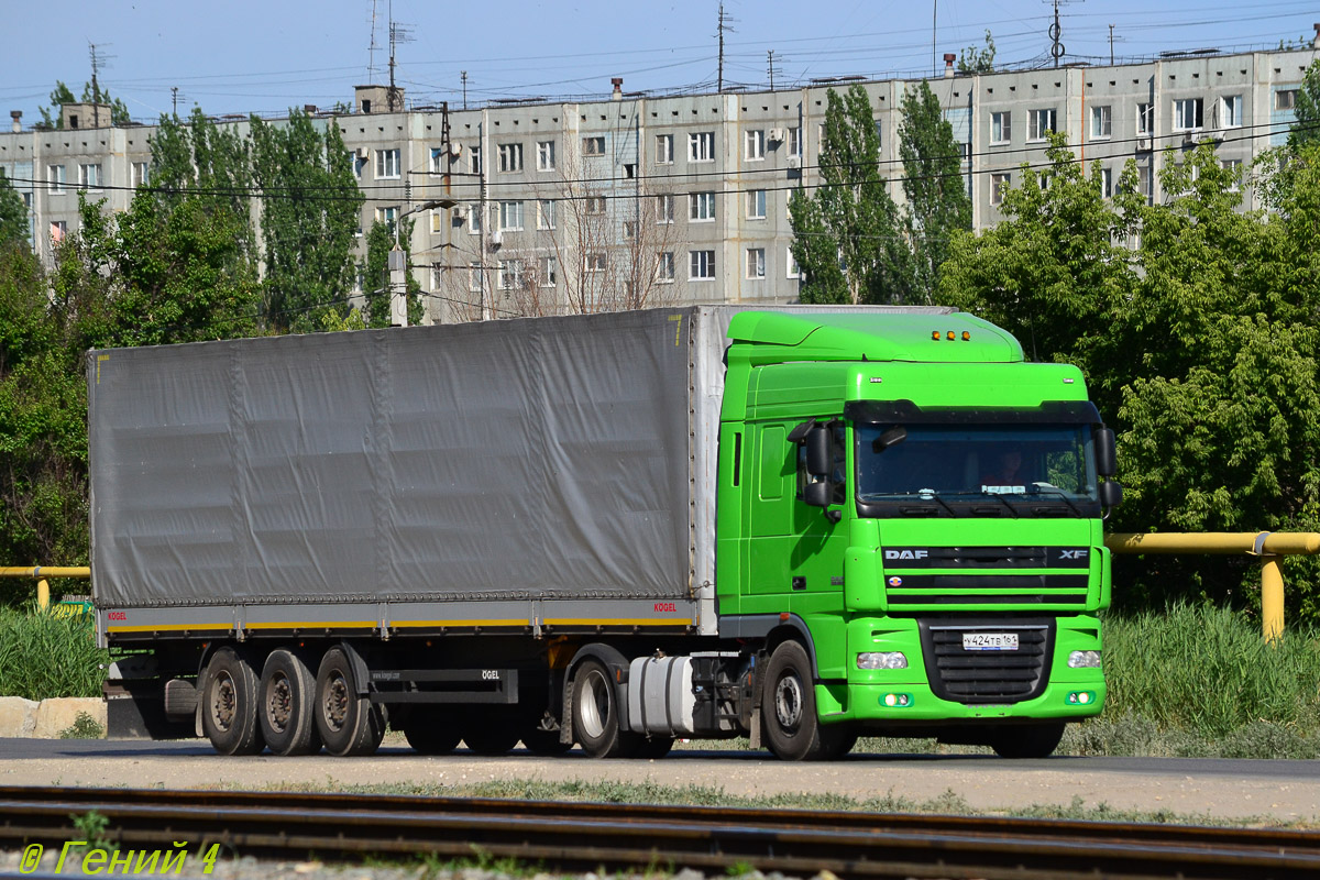 Ростовская область, № У 424 ТВ 161 — DAF XF105 FT