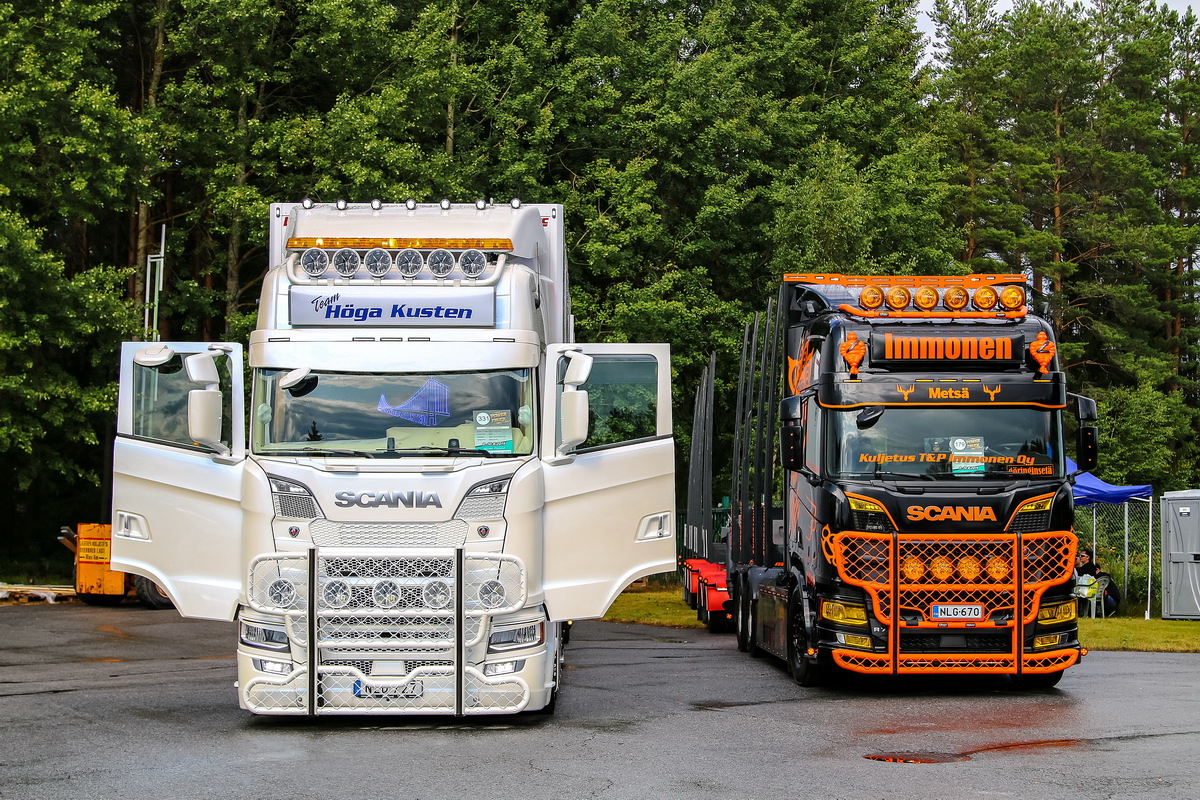 Швеция, № NZD 727 — Scania ('2016) S650; Финляндия, № NLG-670 — Scania ('2016) R730; Финляндия — Power Truck Show 2019