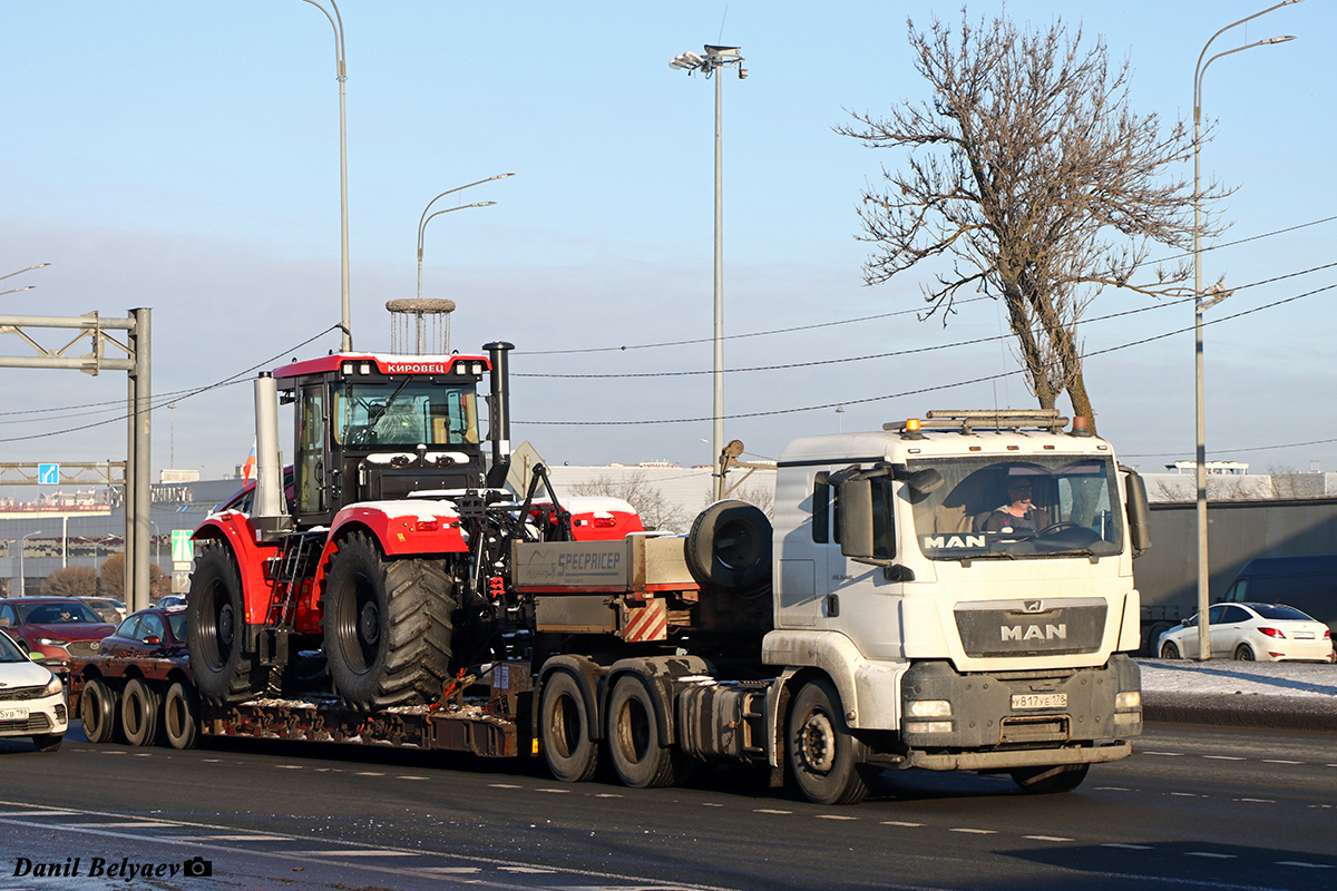 Санкт-Петербург, № У 817 УЕ 178 — MAN TGS ('2007) 33.480; Санкт-Петербург — Разные фотографии (Спецтехника); Санкт-Петербург — Новая техника АО "Петербургский тракторный завод"