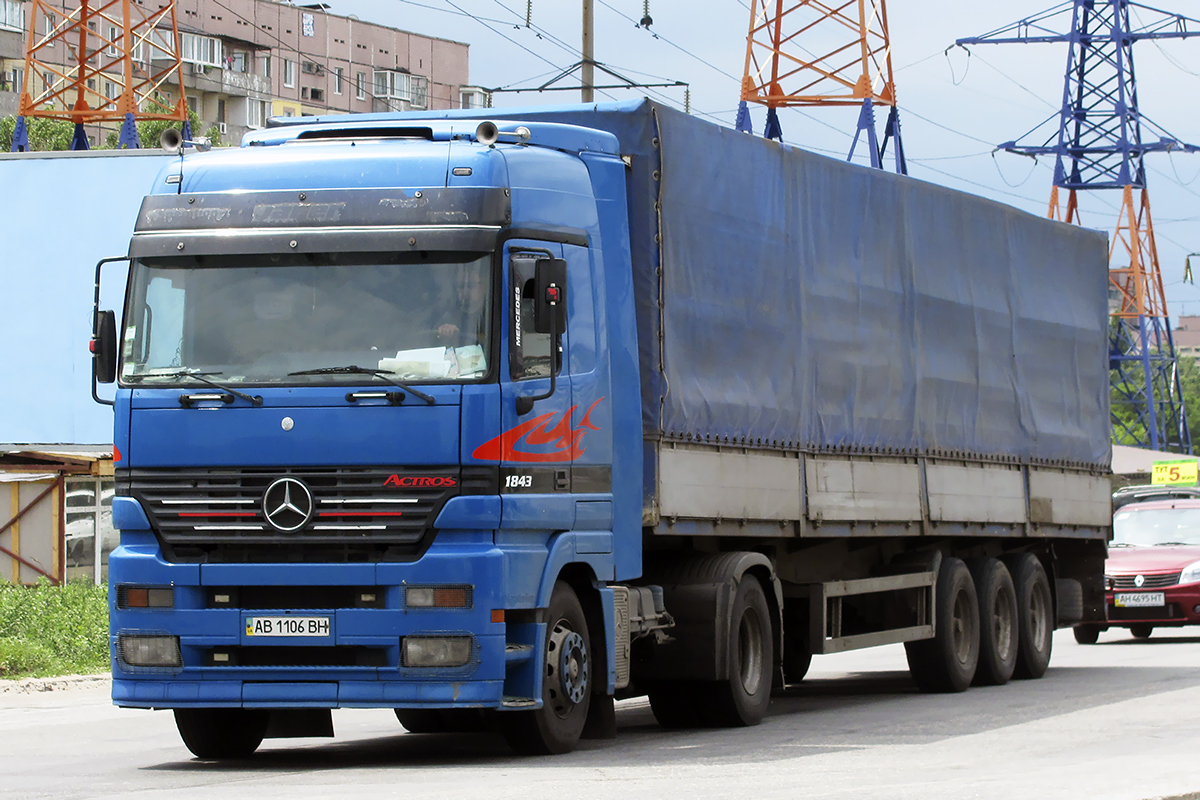 Винницкая область, № АВ 1106 ВН — Mercedes-Benz Actros ('1997) 1843 Винницкая область, № АВ 1106 ВН — Mercedes-Benz Actros ('1997) 1843