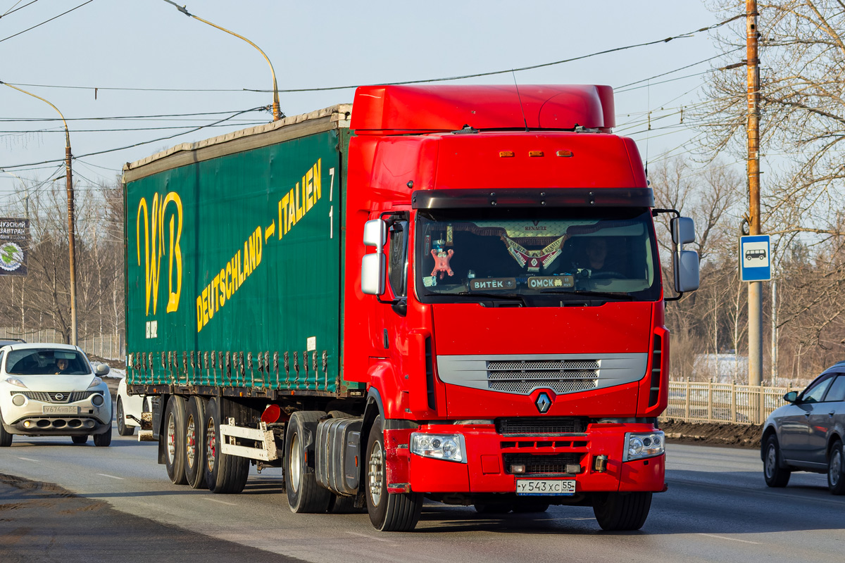Омская область, № У 543 ХС 55 — Renault Premium ('2006) [X9P]