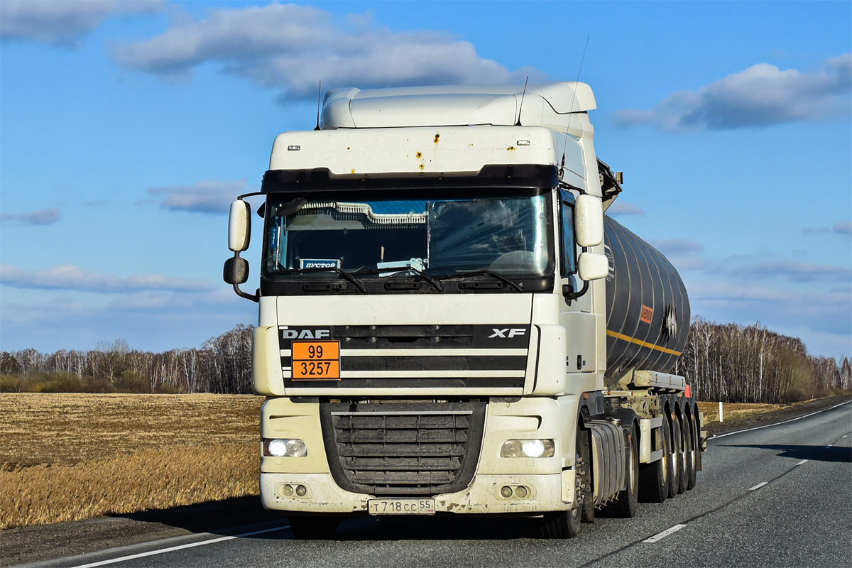 Омская область, № Т 718 СС 55 — DAF XF105 FT Омская область, № Т 718 СС 55 — DAF XF105 FT