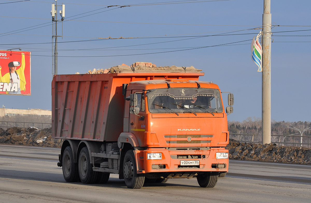 Омская область, № У 004 МТ 55 — КамАЗ-6520-53