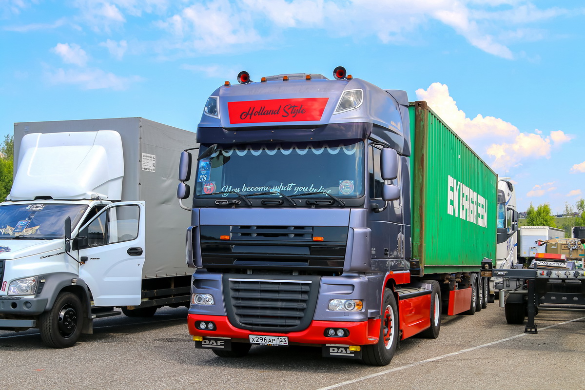 Краснодарский край, № Х 296 АР 123 — DAF XF105 FT; Московская область — Фестиваль TruckDay 2024