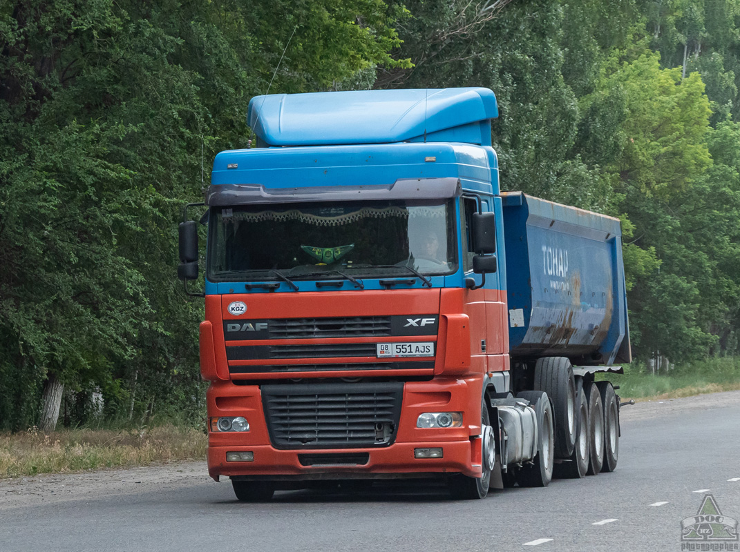Киргизия, № 08 551 AJS — DAF XF95 FT