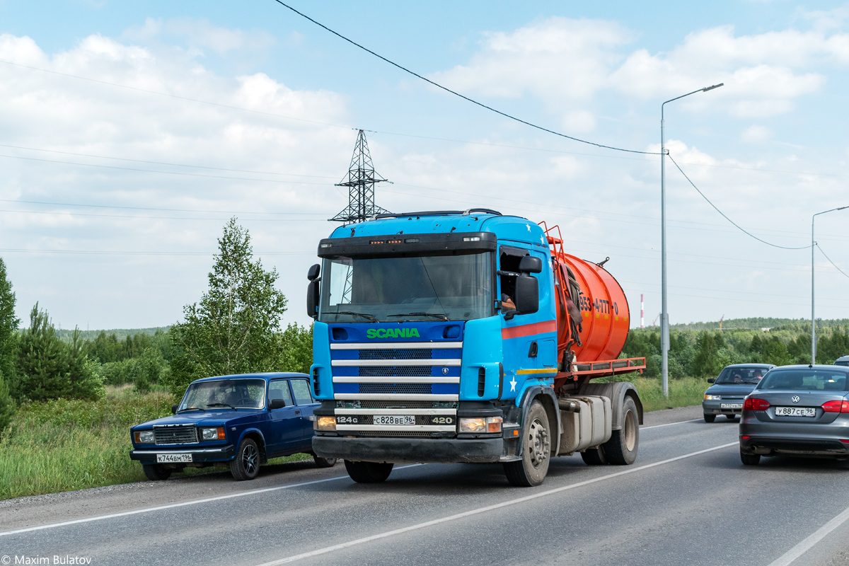 Свердловская область, № С 828 ВЕ 96 — Scania ('1996) P124C