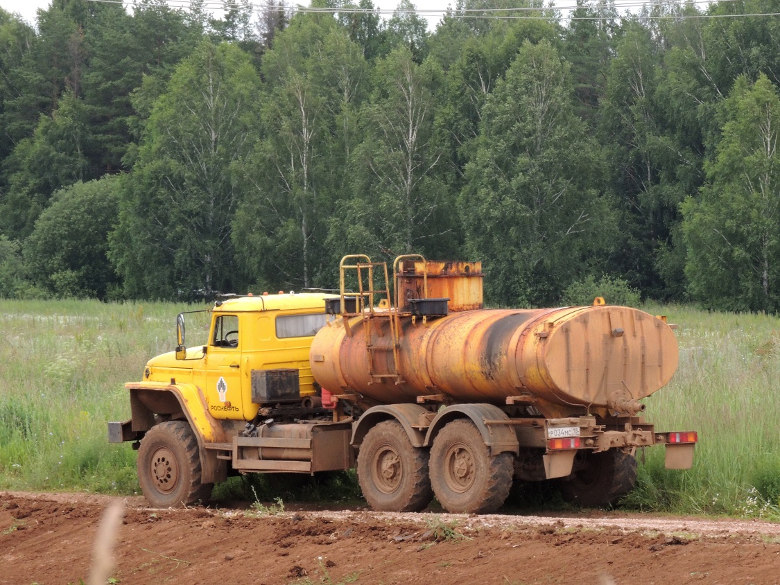 Удмуртия, № Р 034 МС 18 — Урал-4320-60