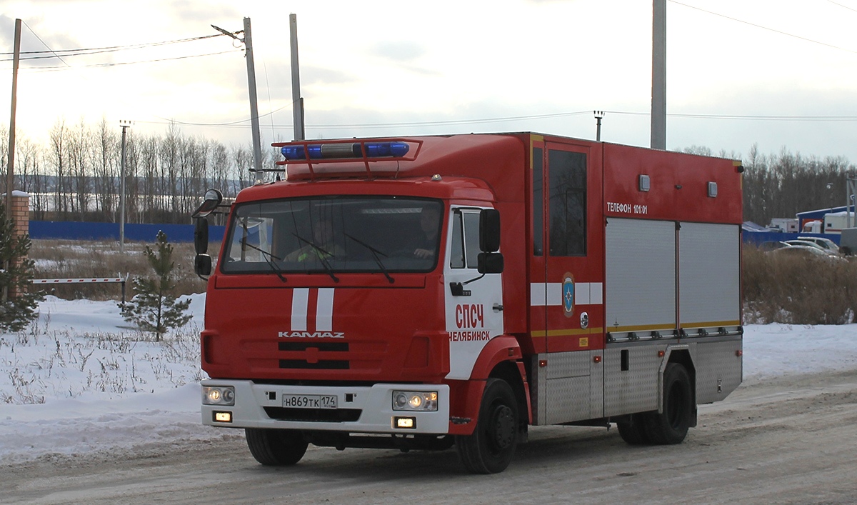 Челябинская область, № Н 869 ТК 174 — КамАЗ-4308-C4(25); Челябинская область — Открытие ПСЧ-9