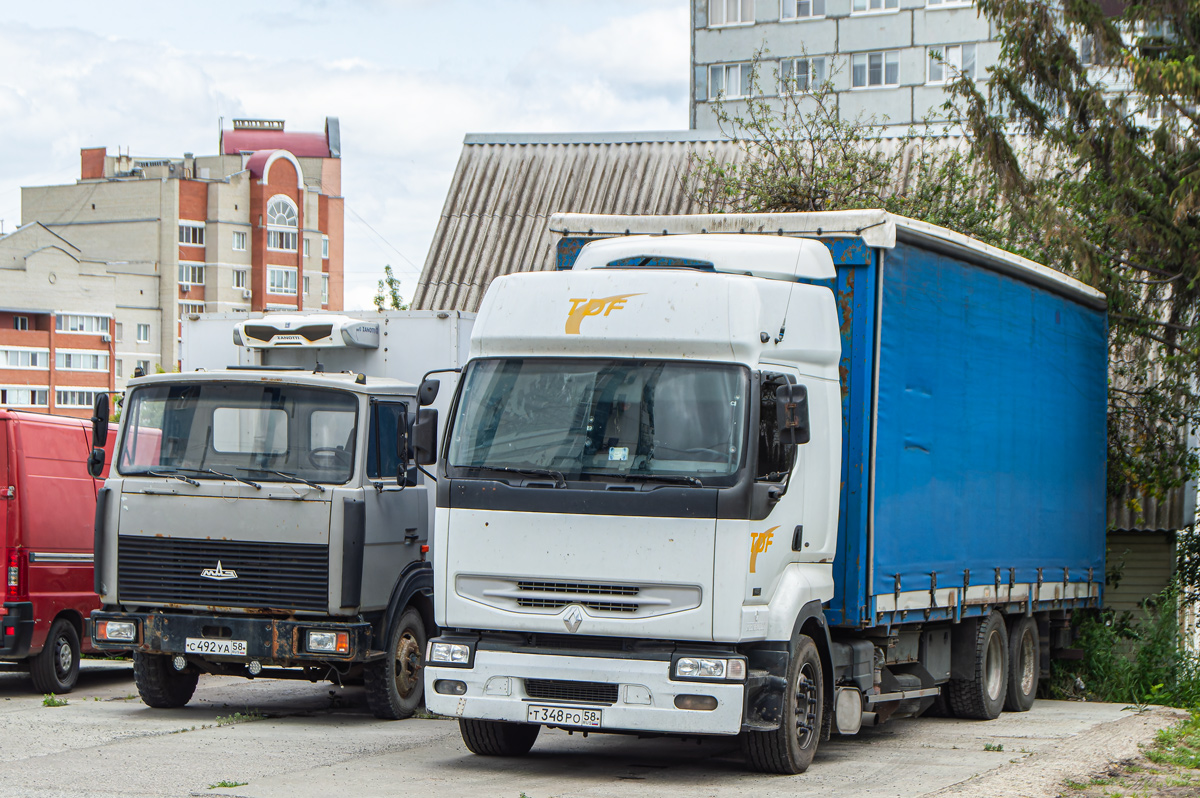 Пензенская область, № Т 348 РО 58 — Renault Premium ('1996)