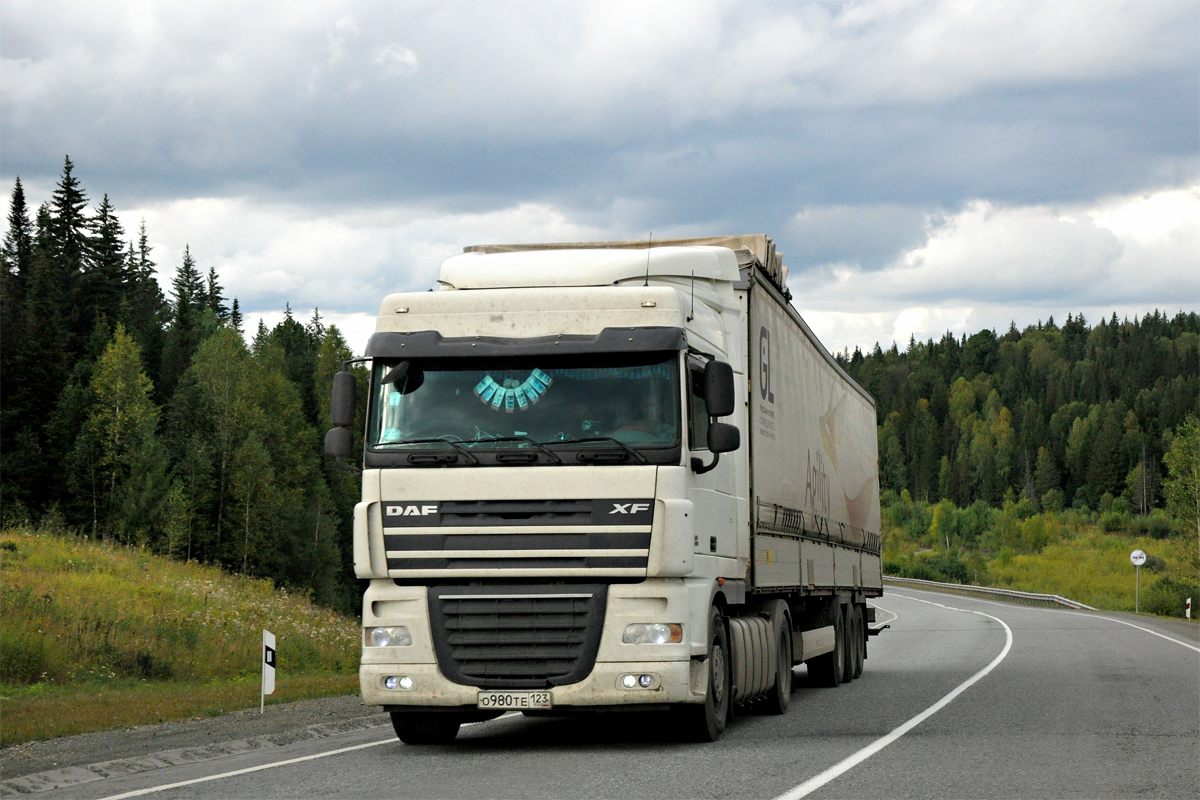 Краснодарский край, № О 980 ТЕ 123 — DAF XF105 FT