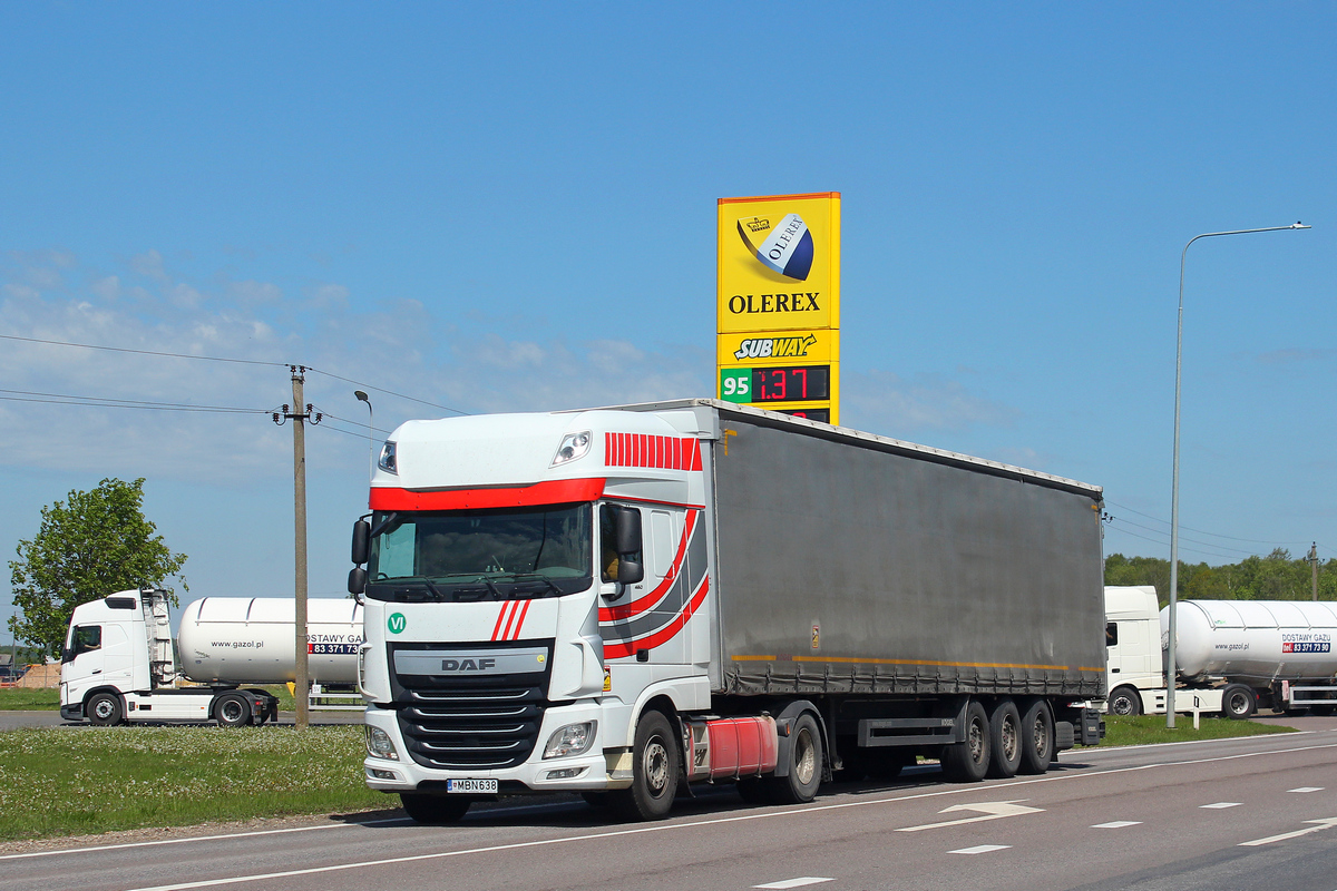 Литва, № MBN 638 — DAF XF Euro6 FT