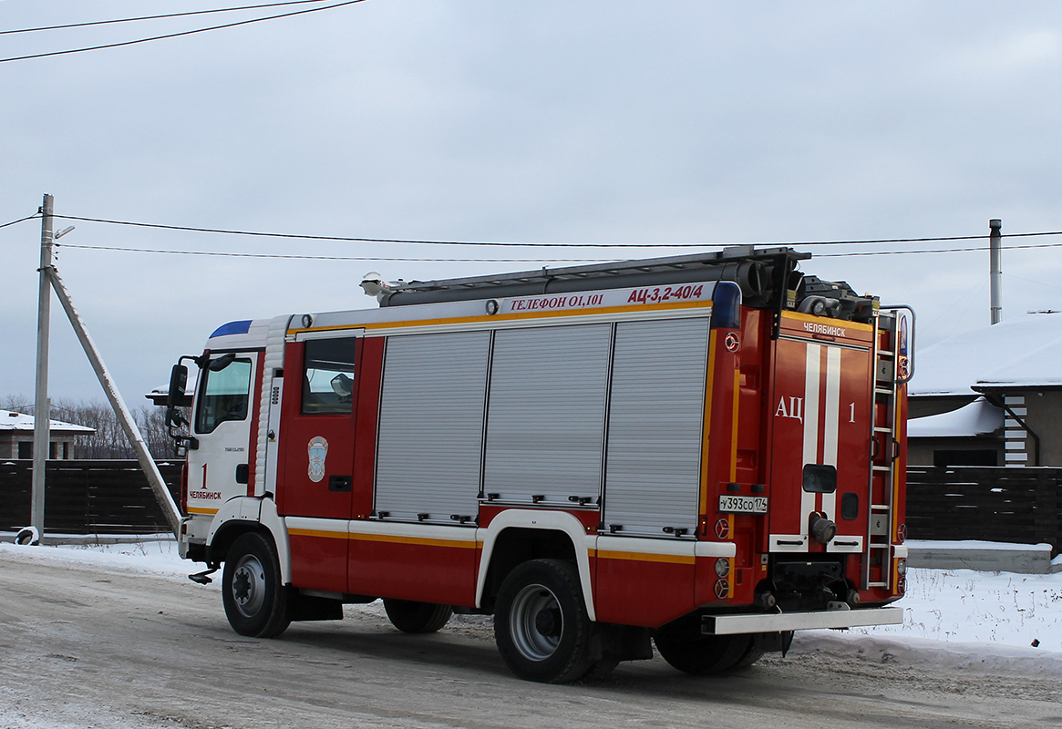 Челябинская область, № У 393 СО 174 — MAN TGM 13.290
