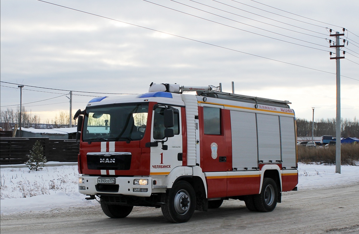Челябинская область, № У 393 СО 174 — MAN TGM 13.290