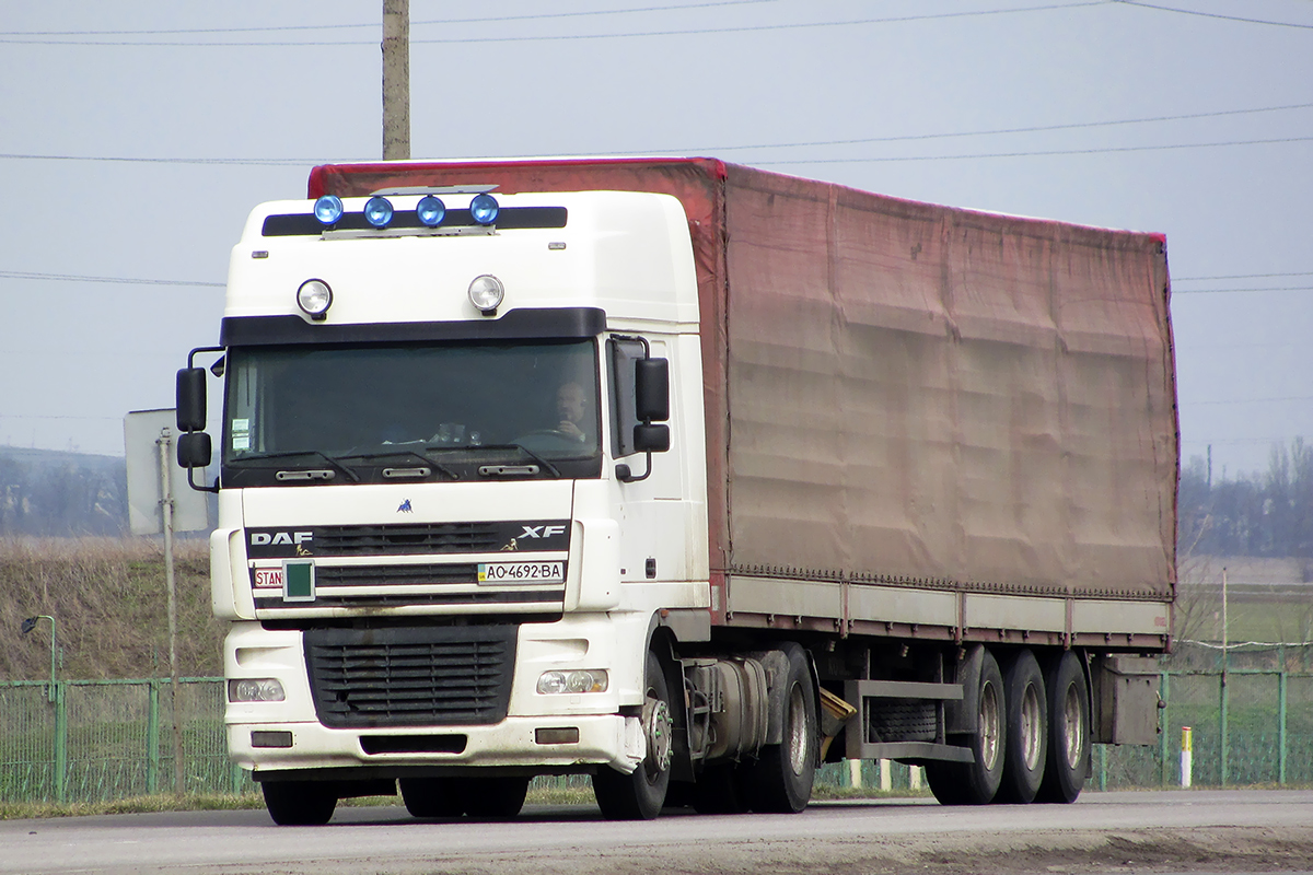 Закарпатская область, № АО 4692 ВА — DAF XF95 FT