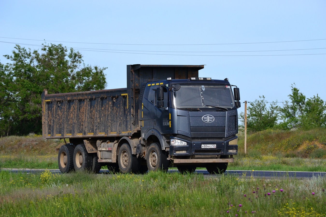 Волгоградская область, № К 884 КО 134 — FAW J6 CA3310