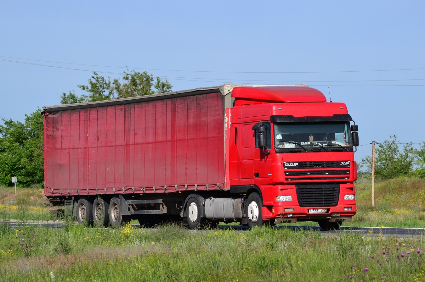 Брянская область, № Н 555 ЕХ 32 — DAF XF95 FT