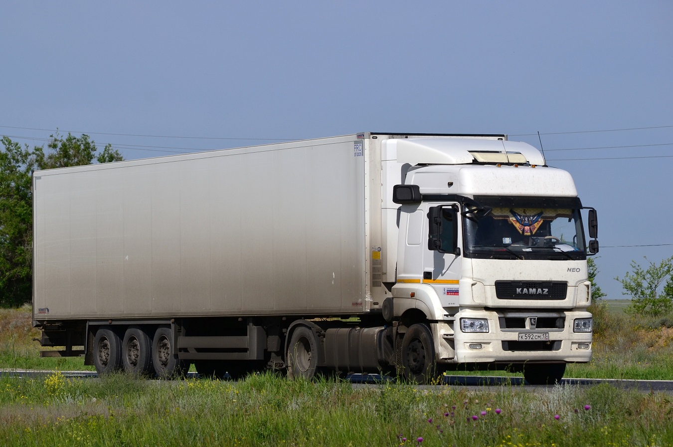 Мордовия, № К 592 СМ 13 — КамАЗ-5490-S5(87)