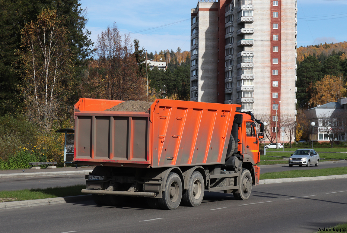 Красноярский край, № О 374 РО 124 — КамАЗ-6520-53