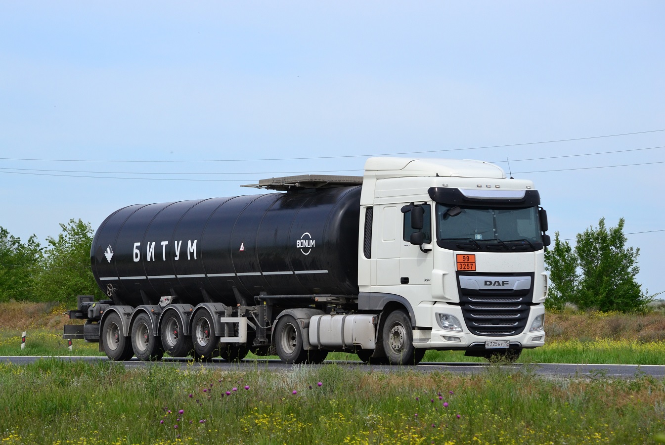 Чечня, № К 225 ЕУ 95 — DAF XF Euro6 FT