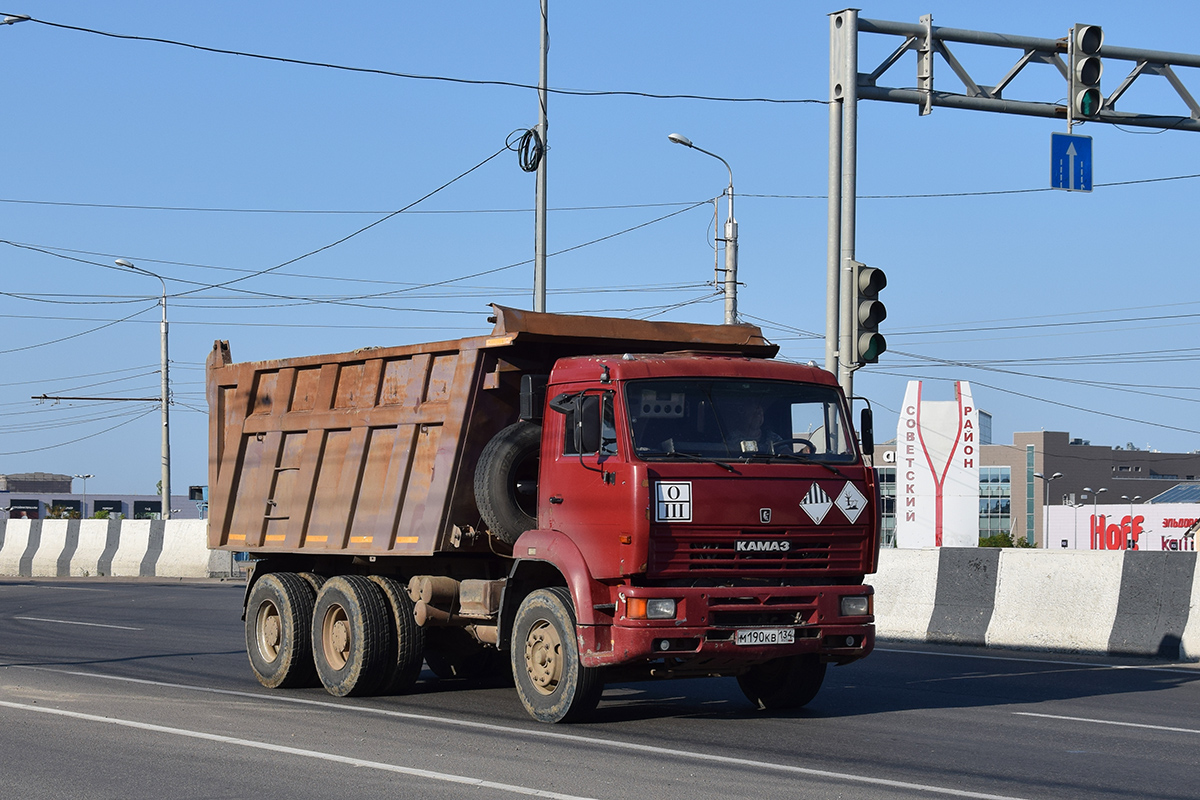 Волгоградская область, № М 190 КВ 134 — КамАЗ-6520 [652000]