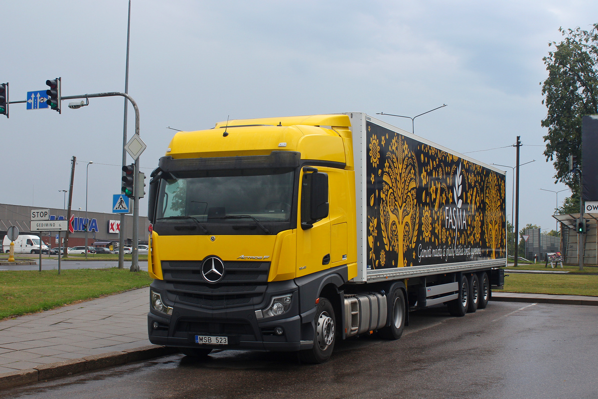 Литва, № MSB 523 — Mercedes-Benz Actros ('2018) 1845