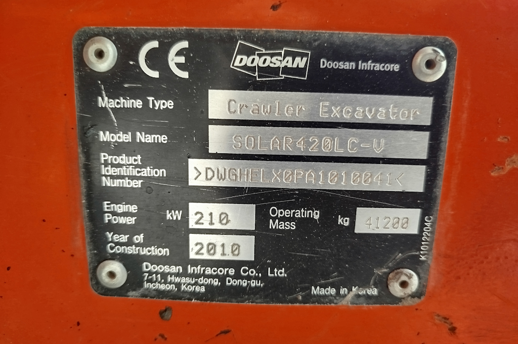 Свердловская область, № 2232 СС 66 — Doosan DX420LCA