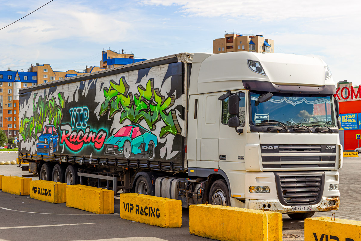 Омская область, № В 077 НТ 155 — DAF XF105 FT