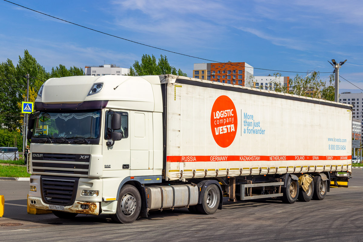 Омская область, № В 077 НТ 155 — DAF XF105 FT