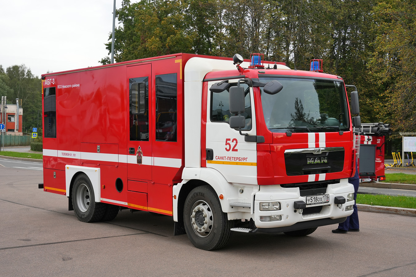 Санкт-Петербург, № У 518 ОХ 178 — MAN TGM (общая модель); Санкт-Петербург — Финал соревнований по скоростному маневрированию на пожарных автомобилях "Трасса-01", 13.09.2025