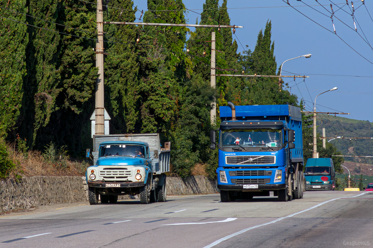 Крым, № 6556 КРТ — ЗИЛ-130Д1; Крым, № М 015 АН 48 — Volvo ('2002) FM12.400